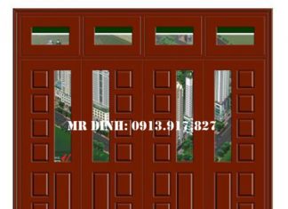 Cửa sắt màu vân gỗ, cửa sắt giả gỗ