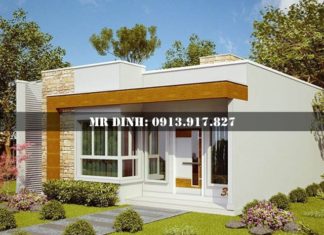Mẫu nhà cấp 4 mái bằng hiện đại giá rẻ