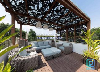 Mái kính sắt nghệ thuật tại hà nội